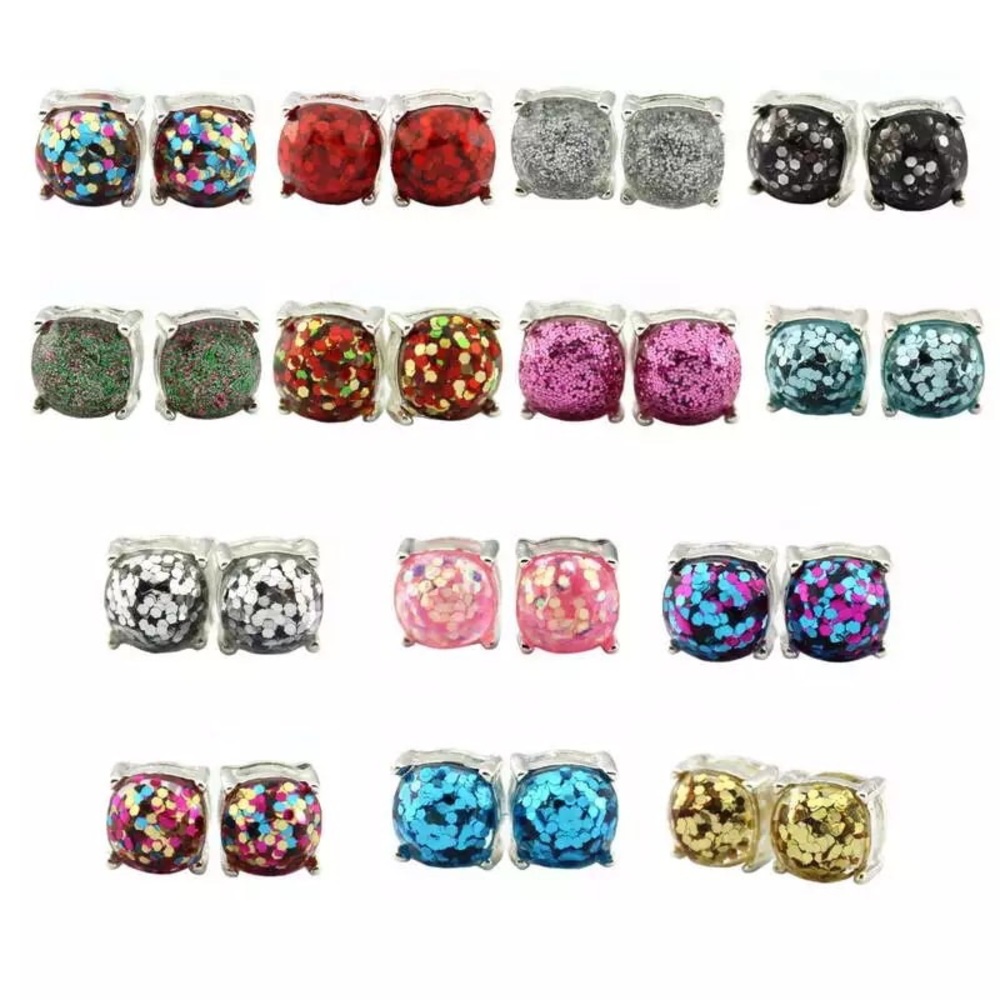 Iridescent Square Earrings